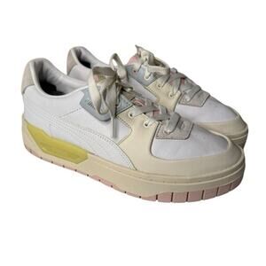 Puma Cali Dream Platform Women's 8 Sneakers Shoes White Cream Pink 383112-01